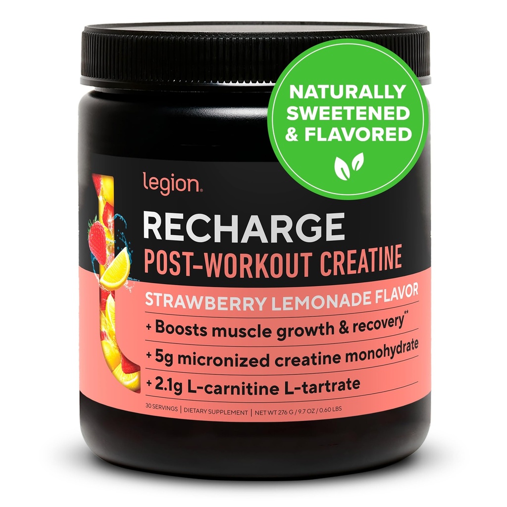 LEGION Recharge Post Workout Drink - Micronized Creatine Monohydrate Natural Post Workout Recout
