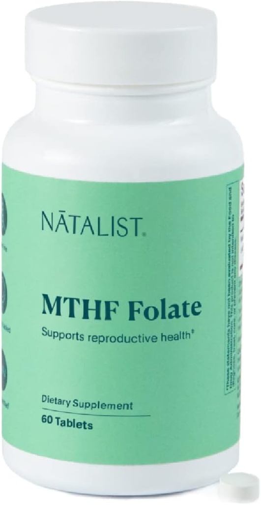 NATALIST MTHF FOLD 1000 mcg (L-5-MTHF) Mendukung Fertility & Pregnancy Sehat & Pregnancy untuk Women - Suplemen Sehat & Pengembangan Fetal - Vegan, Gluten- 60 Tablet