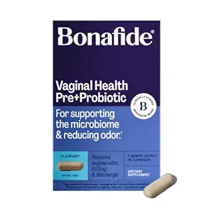 Bonafide Clairvee Vaginal Probiotic for Relief from Odor, Itching & Discharge, 1 - Bulan Supply (15 Kapsul)