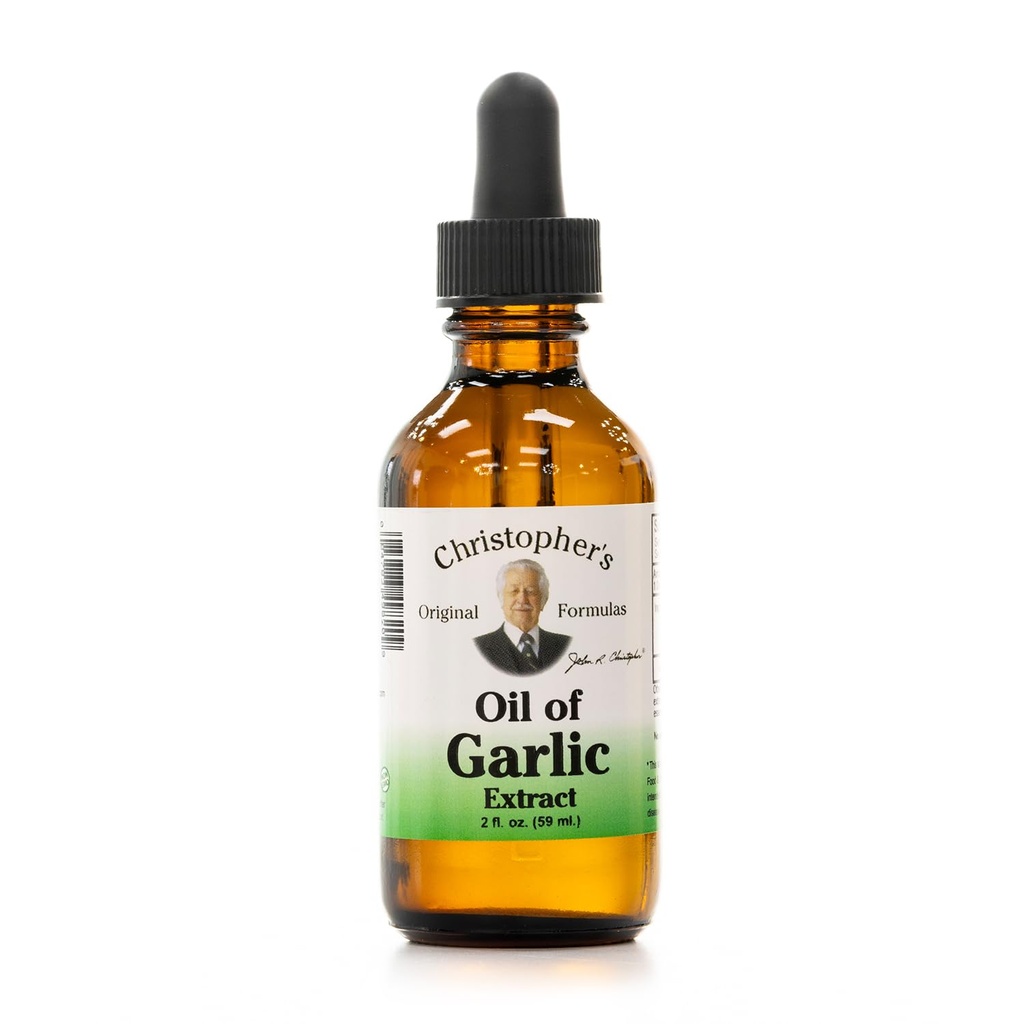 Christopher 's Original Formulas Oil of Bawang Putih Ekstrak 2 Ounces - Kembungkus 1 - Premium Herbal Suplemen - Cold- Menekan & Pure Liquid Oil 124; Versatile Penggunaan