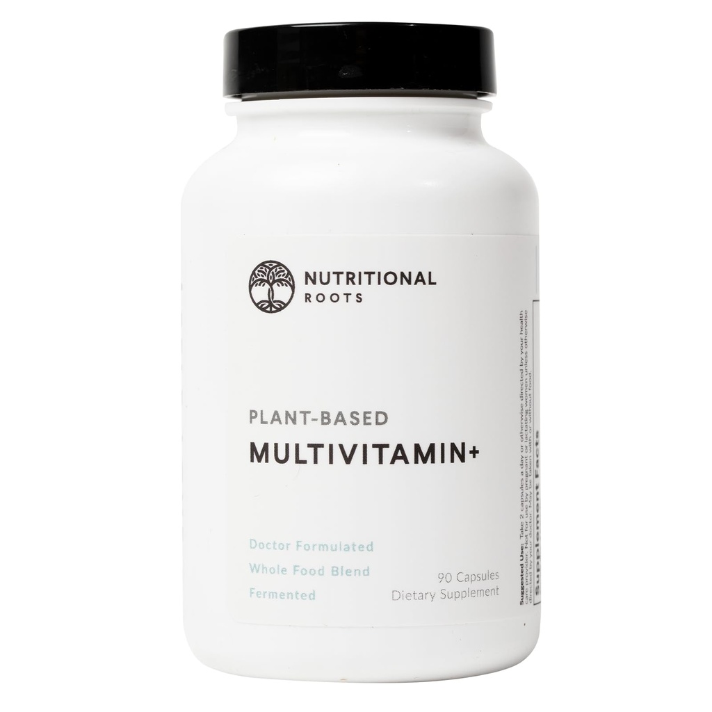 Nutres Roots Multivitamin +, Award- winning Plant - Based (Vegan) Multivitamin, Organic Vegetables & Herbs, Fermentasi Vitamin, Programtes, Doctor 's Choice, 45 Servings