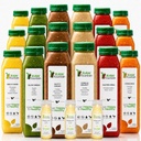 3 Hari Protein Juice Cleanse oleh Raw Fountain, All Natural Raw Detox Cleanse, Cold Menekan Fruits, Vegetables, Vanilla dan Chocolate Flavor, Tasty and Energizing, 18 Bottles 12oz, 3 Ginger Shots