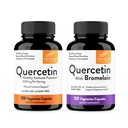 Sandhu 's Quercetin 1000mg & Quercetin dengan Bremelain 10000mg Per Serving Bioflavonoid Supplemen Kompleks 124; Supports Immune Kesehatan untuk Pria & Perempuan