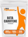 BulkSuplements.com Beta Carotene Powder - Beta Carotene Suplemen, Vitamin A Suplemen Imune dan Vision Dukungan - Gluten Bebas, 900mg per Serving, 500g (1,1 pon) (Paket 1)