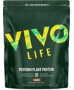 Hidup Vivo Melakukan Tanaman Protein Powder 124; 25g Protein dengan 6g BCAAs, Besi, Zinc, Turmeric & Herzyme Blend 12.4; Laktosa Bebas dan Mudah Digest, Pembangkit Nutrition 124; Raw Cacao - 26 Servis