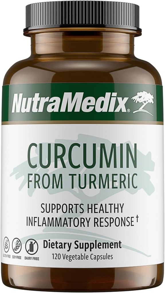 NutraMedix Curcumin - 500mg Turmeric Capsules - Memroses a Healthy Inflammatory Response, Imune System, Brain, Heart & Liver Support (120 Capsules)