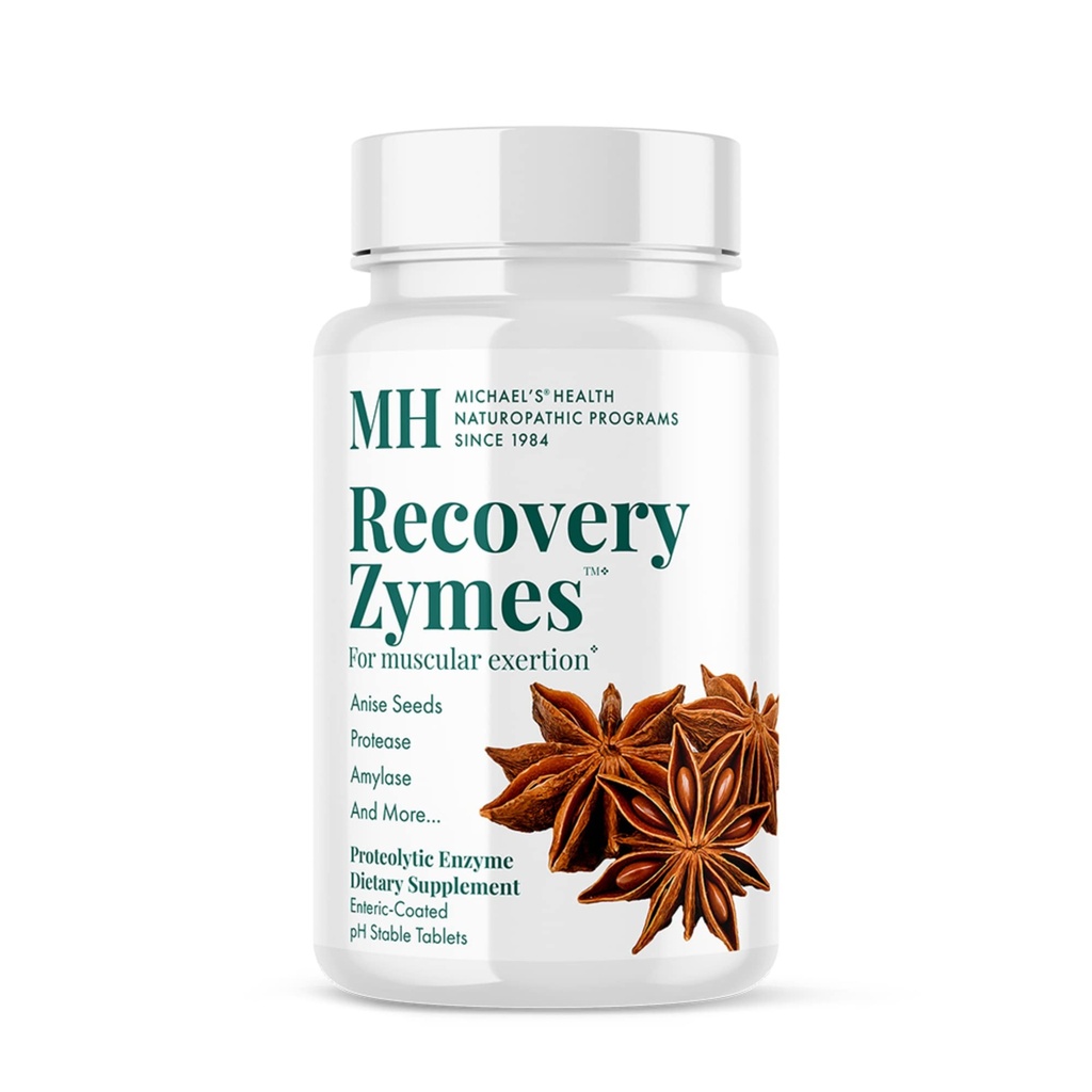Program Kesehatan MiCHAEL Naturopatik Pemulihan Zymes - 90 Hiburan Terpadu PH Stable Tablet - Protolytic Enzyme Supplemen - Mendukung Respon Inflammatory Alami - 15