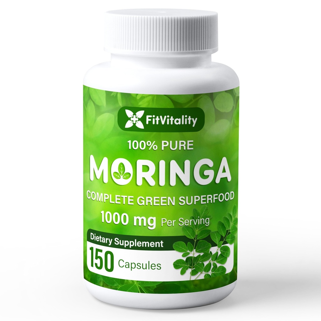 Moringa Capsules 124; 150 Capsules 124; Moringa Oleifera 124; 100000mg 124; 100% Pure & Nature & Nature 124; Non-GMO dan Gluten Free Supplemen 124; Lengkap Green Superfood 124; Moringa Leaf Extract Pouder