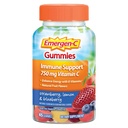 Emergen- C 750mg Vitamin C Gummies untuk Dewasa, Imunitas Dukungan Gummies, Gluten Bebas, Strawberry, Lemon dan Blueberry Flavors - 45 Count