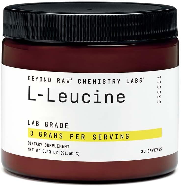 Selain Lab Kimia RAW L- Leucine Powder, Fuels Muscles, 30 Hamba