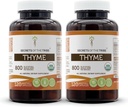 Rahasia suku Thyme 2x120 Capsules, Dibuat dengan saus Sayuran dan USDA Organik Thymus Vulgaris Toni Effect (2x120 Kapsul)