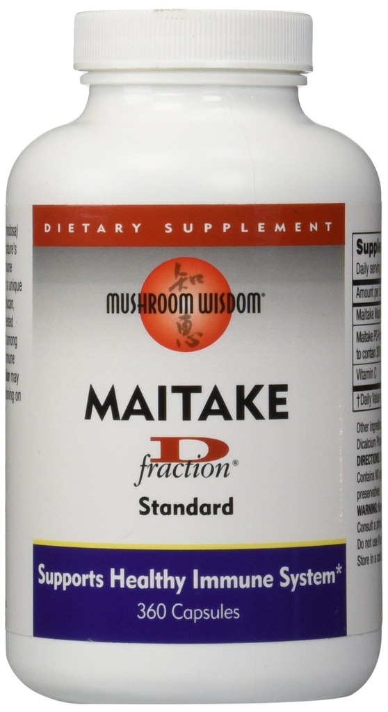 MUSHROOM WISDOM Maitake Mushroom Extract D- Fraction 360 Capsules