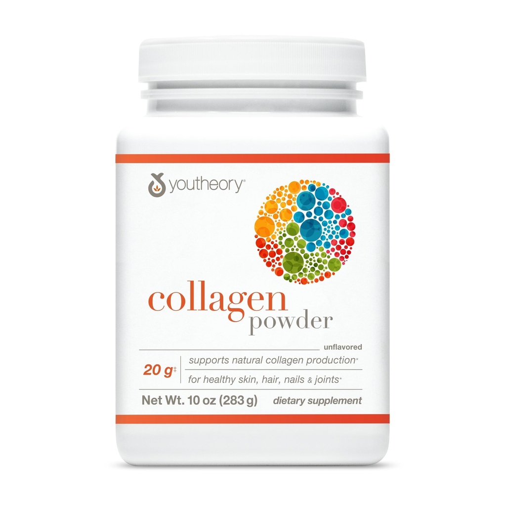 Youtheory Collagen Powder - with Amino Acids, Mineces, Vitamin C & B7 (Biotin) - Support Heally Bones, Muscles, Nails, Skin & Joints *