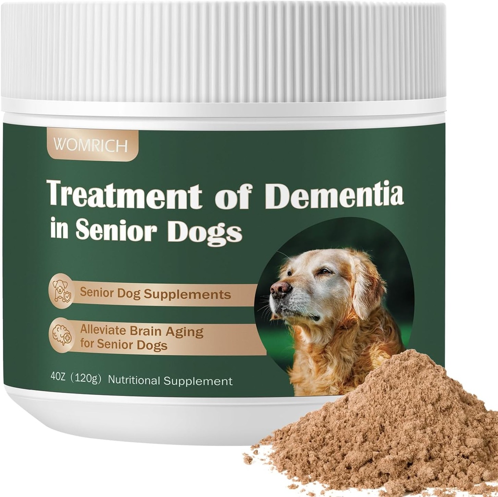 Suplemen Anjing Senior Suplemen Dementia Powder Mushroom untuk Dogs 120g 120g 14; Kognitive Suplement Dogs Adderesses Getting Lost, Social Withdrawal 124; Canine Cognitive Dissfunction