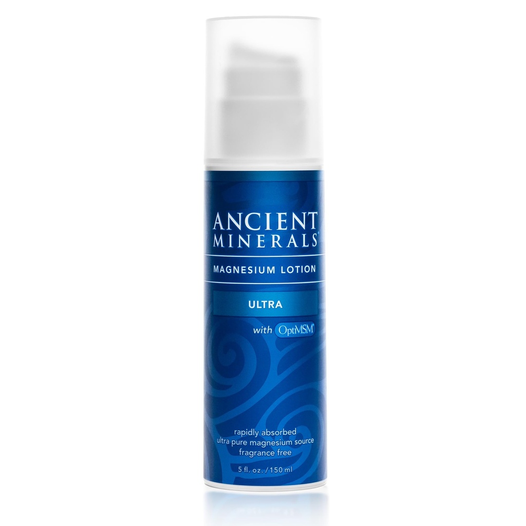 Lotion Magnesium Ultra Kuno dengan MSM Pure Genuine Zechstein Magnesium Lotion untuk Aplikasi Topik (5oz)