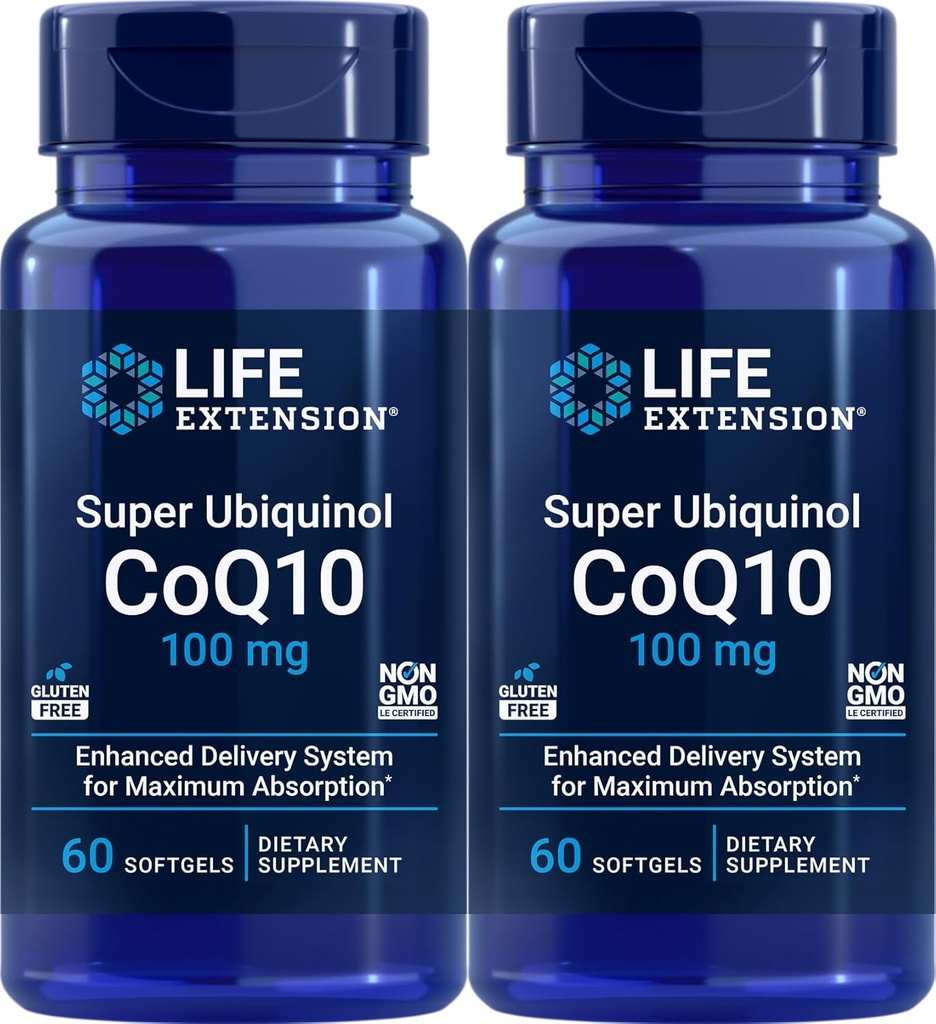 Ekstensi Hidup Super Ubiquinol CoQ10 100 mg, 60 softgels (Paket 2)