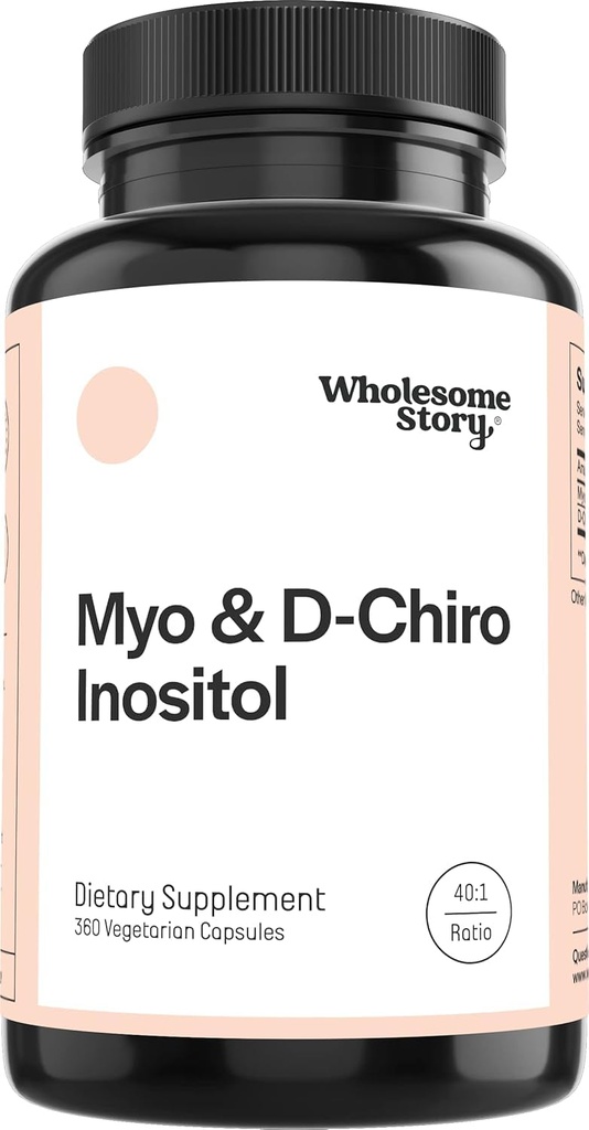Whyesome Story Myo- Inositol & D-Chiro Inositol Suplement for Women 124; Fertilitas Suplemen untuk Keseimbangan Hormonal & Ovarian Kesehatan Dukungan; Myoinosit 124; Ideal 40: 1 Rasio 124; 90