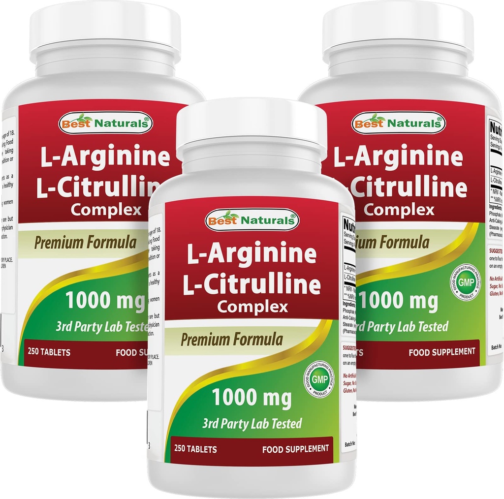 Kompleks L- Arginine L- Citrulline Terbaik 1000 mg 250 Tablet (250 Cacah 3))