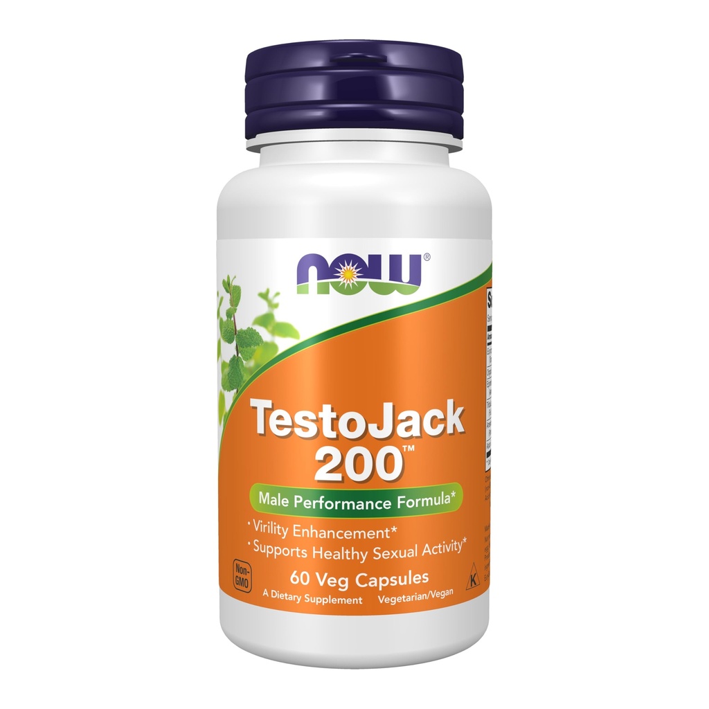 Sekarang Makanan Suplemen, TestoJack ™ 200 dengan Tongkat Ali, Tribulus, Maca dan Kambing Horny Weed, 60 Veg Capsules