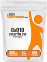 BulkSuplements.com Coenzim Q10 Powder - Koenzim Q10 200mg Suplemen, Suplemen Nuteronasional - Gluten Bebas, 200mg per Serving, 50g (1.8 oz) (Paket 1)