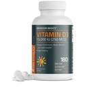 Bronson Vitamin D3 10.000 IU (250 MCG) untuk Fungsi Otot Kesehatan dan Dukungan Imune, Non- GMO, 180 Tablet