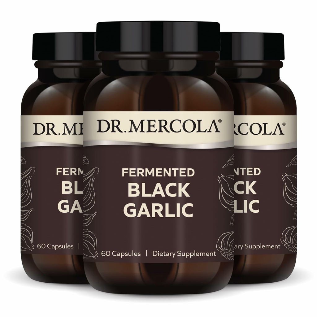 Dr. Mercola Fermentasi Hitam Bawang hitam, 90 Pelayan (180 Capsules), Tambahan Dietary, Suppport Immune Health, Non- GMO