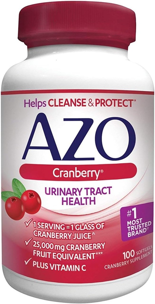 AZO Cranberry, Maksimum Kekuatan, Softgels 100 ea (Paket 4)