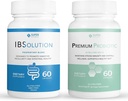 IBSolution Gut Health Bundle - All Natural Gut Health Support & Premium Progniw / 40 Milyar CFU for Dump, Bloating, Constipation, Gas, Abdominal Pain - 2 Pack (120 Caps)