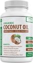 Koconut Oil Capsules 2000mg - 100% Extra Virgin, Cold Pressed for Heally Skin, Extra Hair Growth, Nail Care, Brain Booster - 120 Softgels - Unfure Pure & Non GMO Pills - Rich in MCT