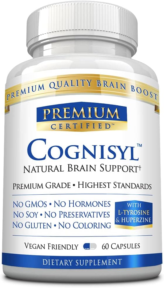 Cognisyl - Boost Memory, Mental Performance, Energi, dan Fokus. Vitamin B Kompleks, St John 's Welt, DMAE Bitartway, BioPerine - 60 Kapsul