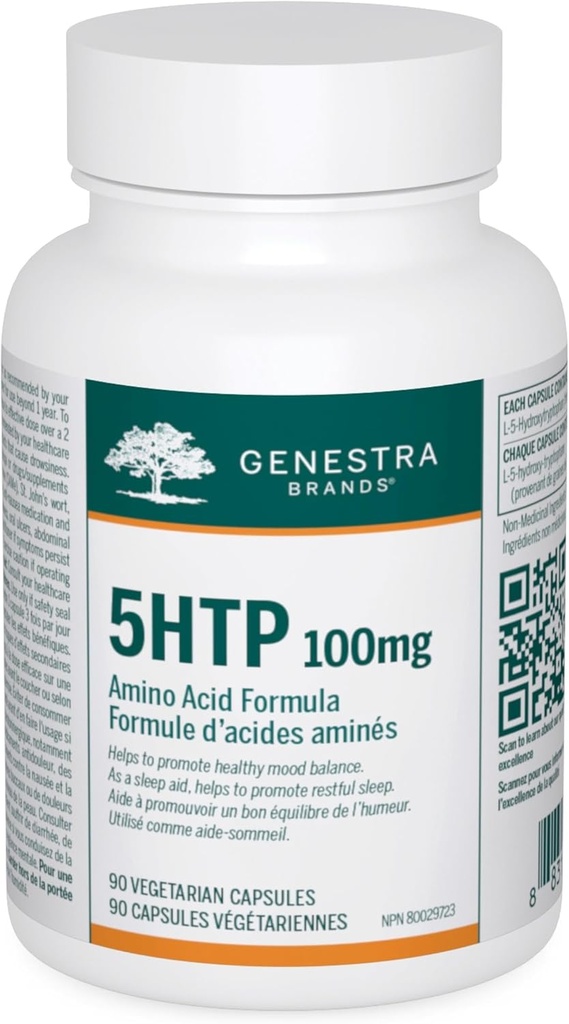 Genestra Brands 5HTP 100 mg 124; Dukungan untuk Tidur dan Keseimbangan Mental 124; 90 Capsules