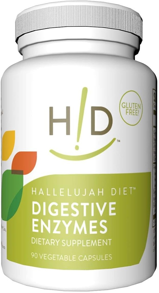 Hallelujah Diet - Enzymes Digeptical, Multi- Enzyme Nuttronational Suplemen Dietary & Nutrient Absorpsi, 90 Kapsul