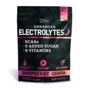 Enhanced Electrolite Powder Stick Packs (Raspberry Guava 124; 20 Paket) w / 0 Sugar + BCAS + B-Vitamin Electrolyte Supplemen w Potemaric & Magnesium for Hydration - Keto Electrolytes