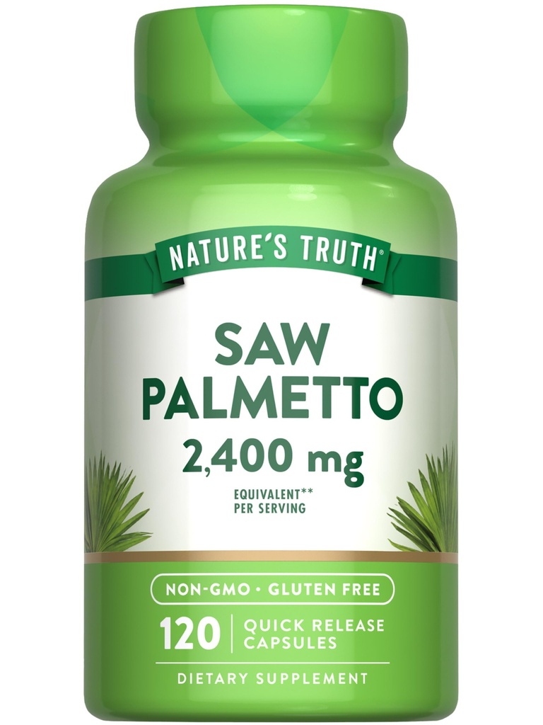 Nature 's Truth Saw Palmetto Extract 124; 120 Capsules 12.4- GMO & Gluten Free Suplemen
