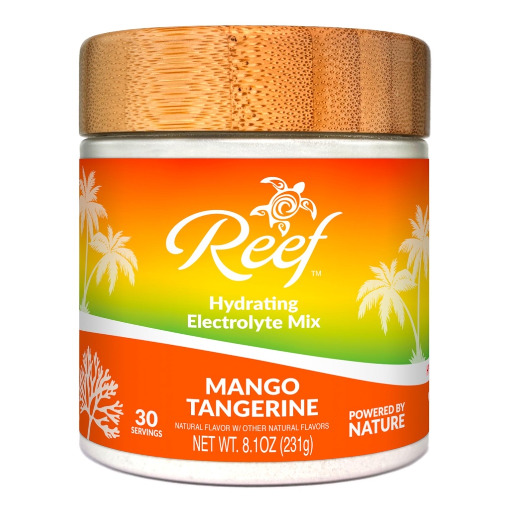 Hydrating Electrolite Drink Mix - Mango Tangerine, 30 hamba - Hidration powder w / Coconut Water - Non-GMO, No Added Sugar, 5 Key Electrolites + Vitamin, Natural Trace Minements