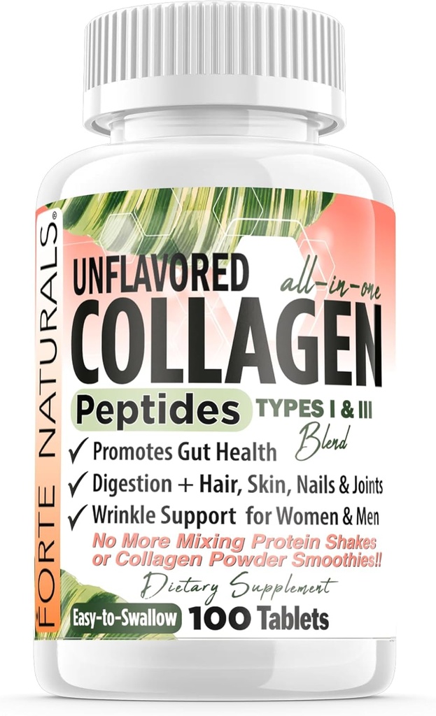 Collagen Peptide Pill 100 Tablet Protein Suplemen No More Mixing Powder Mudah untuk Swallow Collagen Peptides Powder Pil Protein Capsules Keto