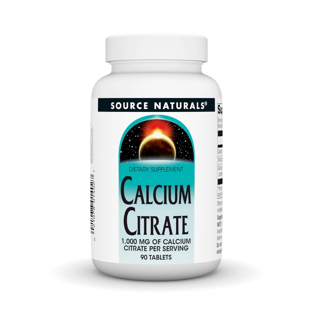 SOURCE NATURALS Calcium Citrate 1.000 mg dari Kalsium per Serving, 90 Cacah