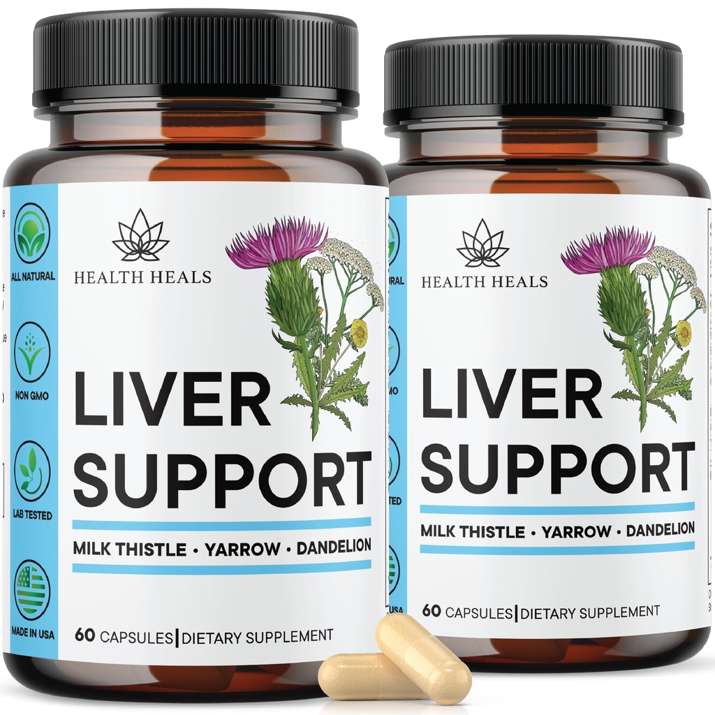 Liver Cleanse & Repair Formula - Herbal Liver Support dengan Milk Thistle Root Turmeric, Artichoke Extract for Liver Health - 120 Count