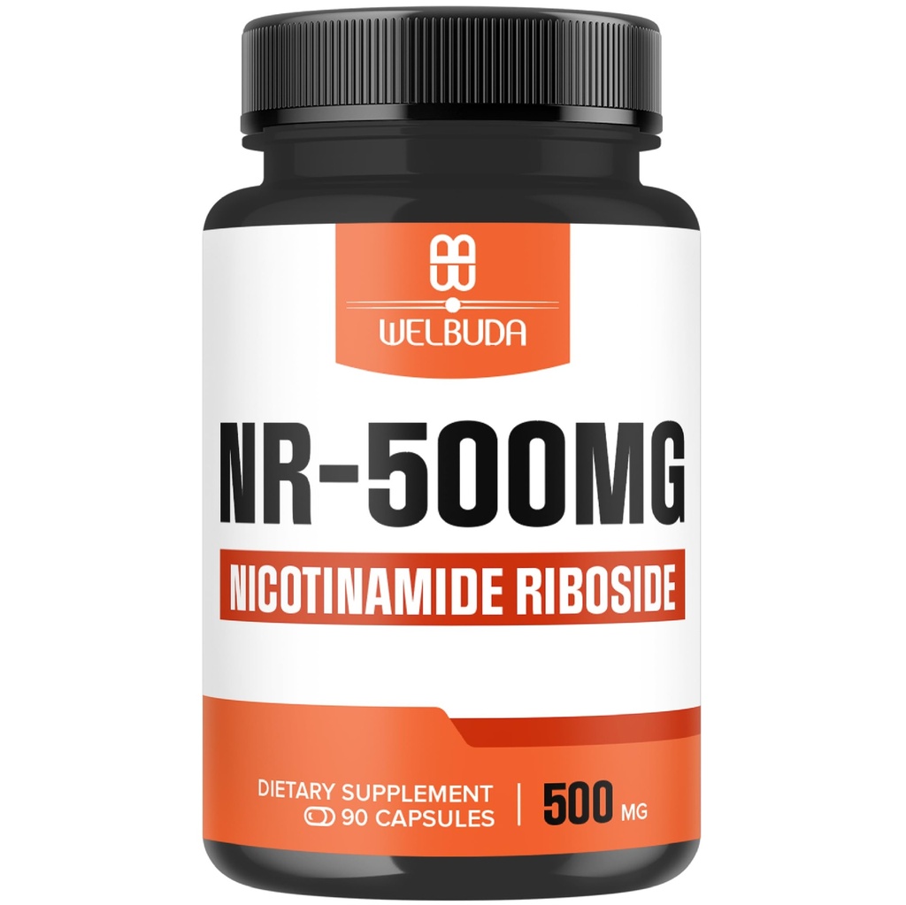 NAD + Tambahan dengan Nicotinamide Ribside 500mg - Cellular Energy & Repair, Healthy Aging, Wellness - 90 Capsules - 3 Bulan Supply