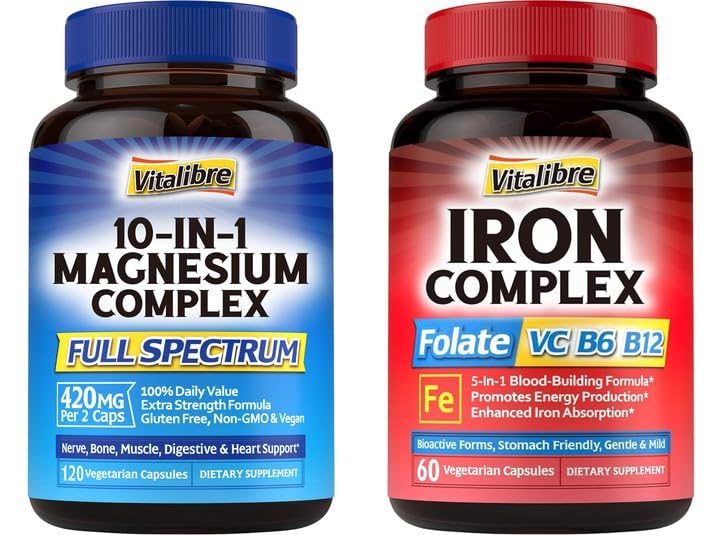 5-in- 1 Tambahan Besi & 10- in- 1 Kompleks Magnesium