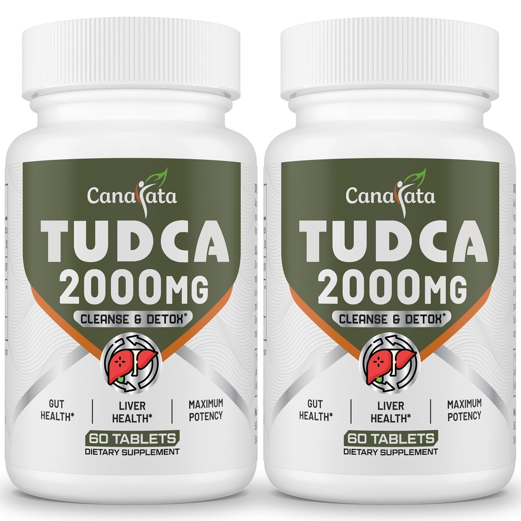 TuDCA Liver Supplemen 2000mg - Strong Bile Salts Dukung Liver Detox & Cleanse - Liver and Galley Health Formula-Easy to Swallow tablet-60 Days Suppply