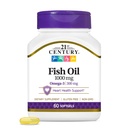 21 Century Minyak Ikan 1000 mg Softgels, 60 Count (Paket 3)