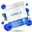 XEELA Pra Workout Powder - Clean & Testing - Jitter Free, Safe, and Natural - Increase Thermogenic Energy, Focus, and Endurance w / Creatine, Organic Caffeine, and Plant Based Citrulline (Blue Raspberry)