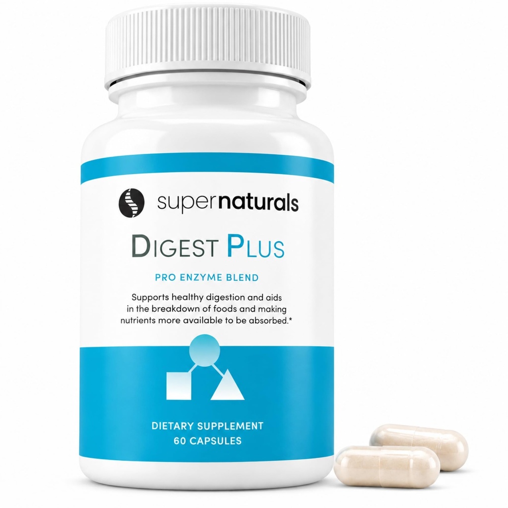 Digest Plus, Kesehatan Gut untuk Pria, Suplemen Ketegangan, Enzymes Digetical, Kesehatan Gut untuk Perempuan, Bantuan Gas & Bloting, Supplemen Premium Gut, 60 Caps