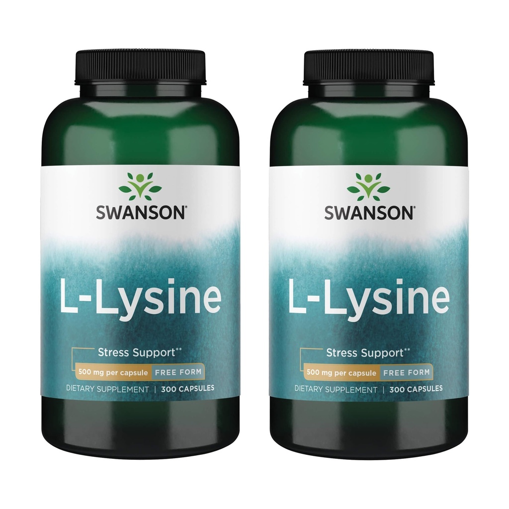 Swanson Free Form L-Lysine - Natural Suplemen Promoting Stress & Nervous System Health - May Progress Mood & Relaxation