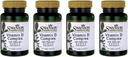 Swanson Vitamin D Complex with Vitamin D2 & D3 - Complex Sunshine Vitamin untuk Bone, Dental & Imune Health - Vitamin Suplemen (50 mcg, 60 Vevgie Capsules) 4 Pack