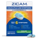 Zicam Cold & FluLike Gejala dengan Echinacea dan Sambucus, Homeopathic, Zinc, Cooling Peppermint Flavor, Helping with Cold Sympitics, 20 tablet