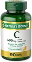 Nature 's Bounty Vitamin C, Support for a Healthy Immune System, 500 mg Vitamin C dengan Rosebups, 90 Chewable Tablets