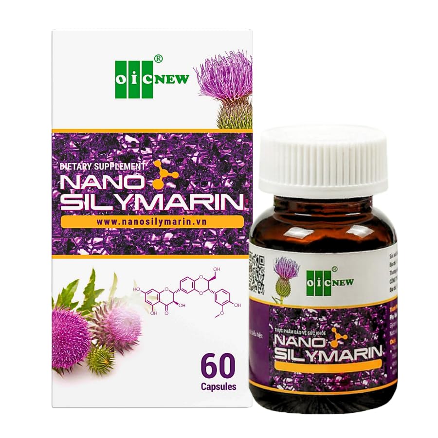 Nano Silymarin - 60 Capsules - Dukungan Kesehatan Hati dan Stabilisasi Sel Liver - Teknologi Nano Meningkatkan Kepadatan hingga 99.9%