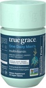 "True Grace One Daily Men 's Multivitamin Fermentasi Mineral, Organic Adaptogens & Mushroom Whole Body Balane, Endurance, Bone & Heart Dukungan - Non-GMO, Gluten Free - 30 Vegan Tablet